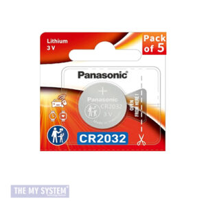 Panasonic CR2032 Lithium 3 V Batteries - 5 Pieces