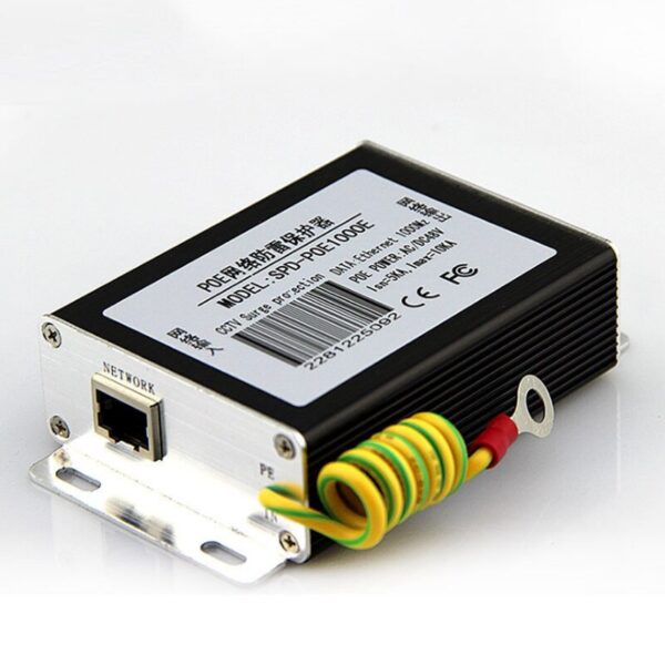 IP Camera Network POE Switch RJ45 & SPD-POE1000E Surge Protector Surge Protective Device Lightning Arrester, SPD for 1000M Ethernet Network